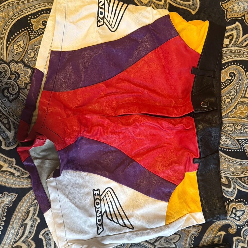 Honda Multicolor Leather Shorts